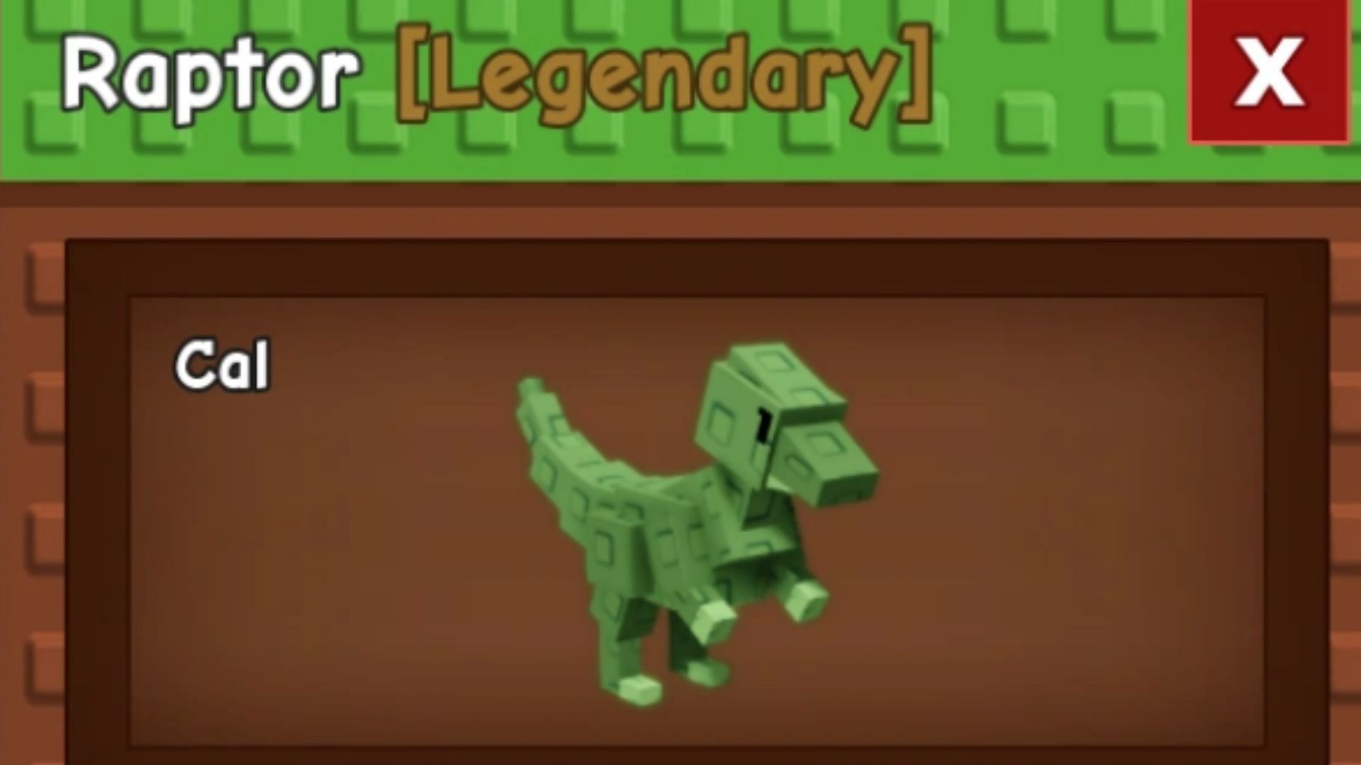 The Raptor is a Legendary Pet (Image via Roblox)
